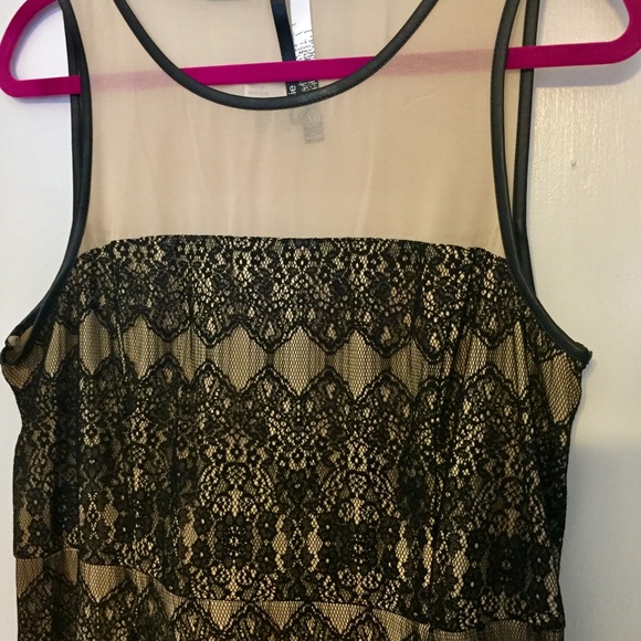 NWT Kensie Black and Tan Lace Dress - Picture 2 of 5